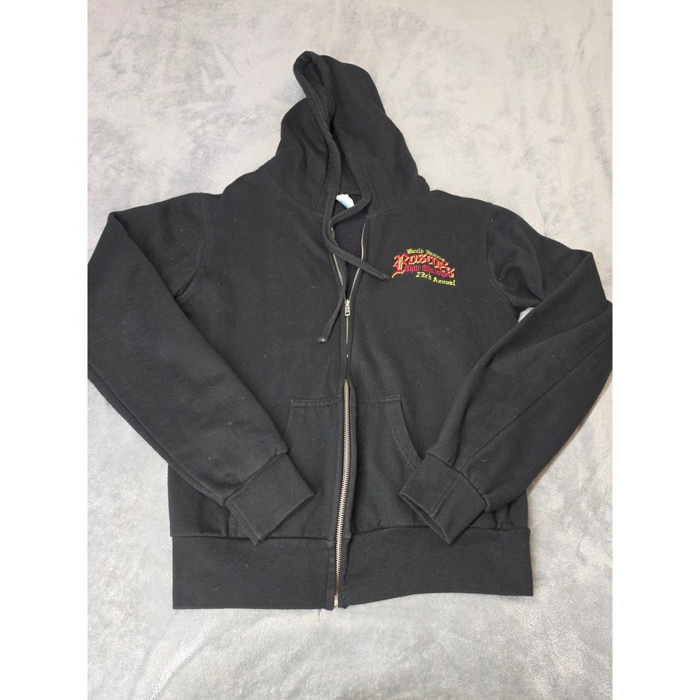 Vintage Roscoe's Chili Challenge 23rd Annual Biker Zip Hoodie Tultex L